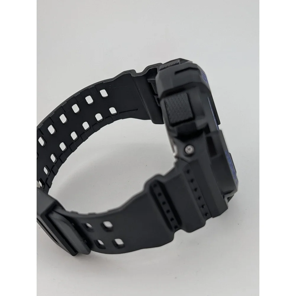 C-Sport Men's Digital Sport 56mm Case Black Resin Band Backlight- New Battery